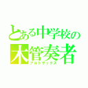 とある中学校の木管奏者（アルトサックス）