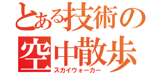 とある技術の空中散歩（スカイウォーカー）