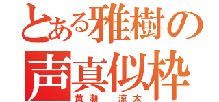 とある雅樹の声真似枠（黄瀬 涼太）