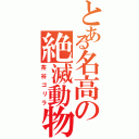 とある名高の絶滅動物（茶谷ゴリラ）