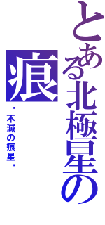 とある北極星の痕（☪不滅の痕星☄）