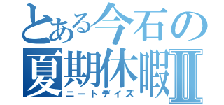 とある今石の夏期休暇Ⅱ（ニートデイズ）