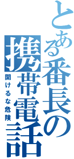 とある番長の携帯電話（開けるな危険）