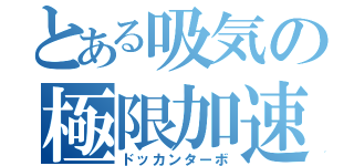 とある吸気の極限加速（ドッカンターボ）