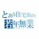 とある住宅街の若年無業者（クソニート）