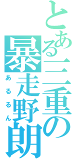 とある三重の暴走野朗（あるるん）