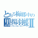 とある梅郷中の黒揚羽蝶Ⅱ（ブラックロータス）