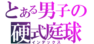 とある男子の硬式庭球（インデックス）