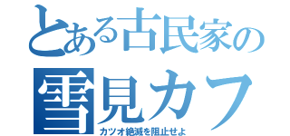 とある古民家の雪見カフェ（カツオ絶滅を阻止せよ）