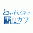 とある古民家の雪見カフェ（カツオ絶滅を阻止せよ）