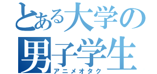 とある大学の男子学生（アニメオタク）