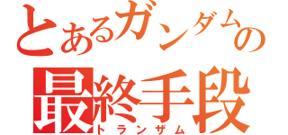 とあるガンダムの最終手段（トランザム）