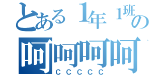 とある１年１班の呵呵呵呵（ＣＣＣＣＣ）