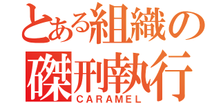 とある組織の磔刑執行人（ＣＡＲＡＭＥＬ）