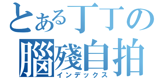 とある丁丁の腦殘自拍（インデックス）