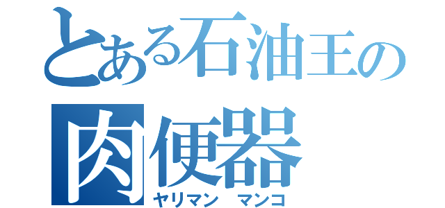 とある石油王の肉便器（ヤリマン マンコ）