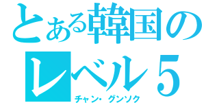 とある韓国のレベル５（チャン・グンソク）