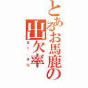 とあるお馬鹿の出欠率（８１．９％）