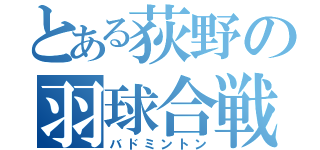 とある荻野の羽球合戦（バドミントン）