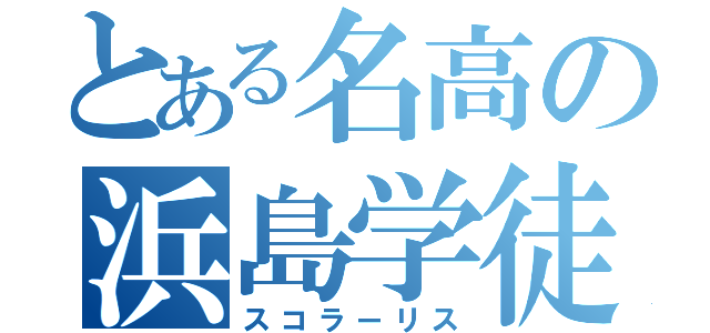 とある名高の浜島学徒（スコラーリス）