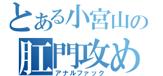 とある小宮山の肛門攻め（アナルファック）