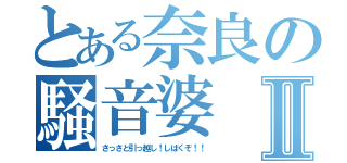 とある奈良の騒音婆Ⅱ（さっさと引っ越し！しばくぞ！！）