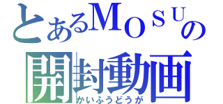 とあるＭＯＳＵＫＥの開封動画（かいふうどうが）