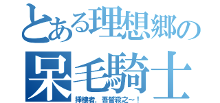 とある理想郷の呆毛騎士（挿樓者，吾誓殺之～！）