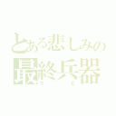 とある悲しみの最終兵器（ちせ）