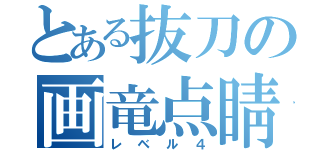 とある抜刀の画竜点睛（レベル４）