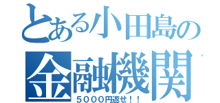 とある小田島の金融機関（５０００円返せ！！）