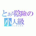 とある陰險の小人級（インデックス）