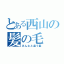 とある西山の髪の毛（みんなと違う髪）