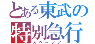 とある東武の特別急行（スペーシア）