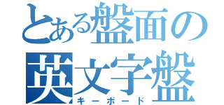 とある盤面の英文字盤（キーボード）