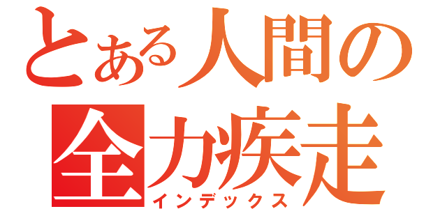 とある人間の全力疾走（インデックス）