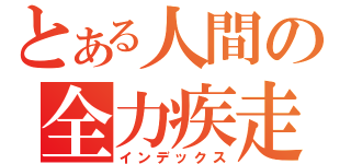 とある人間の全力疾走（インデックス）