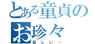 とある童貞のお珍々（哀しい…）