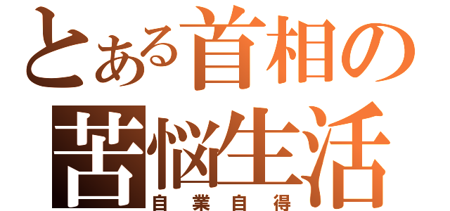 とある首相の苦悩生活（自業自得）