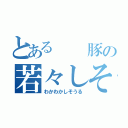 とある  豚の若々しそうる（わかわかしそうる）