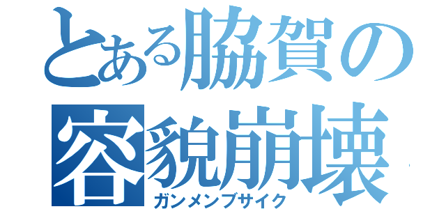 とある脇賀の容貌崩壊（ガンメンブサイク）