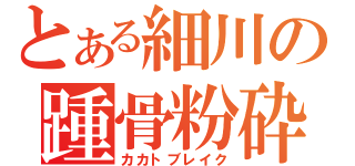 とある細川の踵骨粉砕（カカトブレイク）