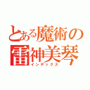 とある魔術の雷神美琴（インデックス）