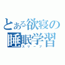 とある欲寝の睡眠学習（スリープ）