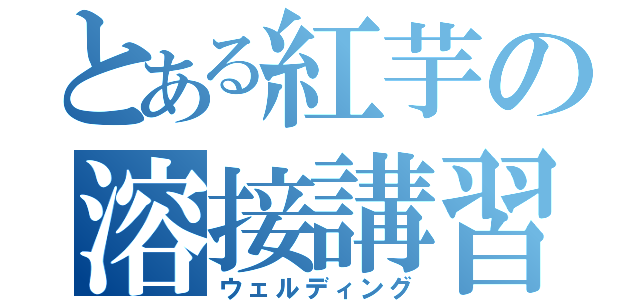 とある紅芋の溶接講習（ウェルディング）