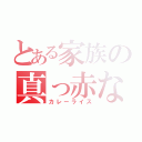 とある家族の真っ赤な飯（カレーライス）