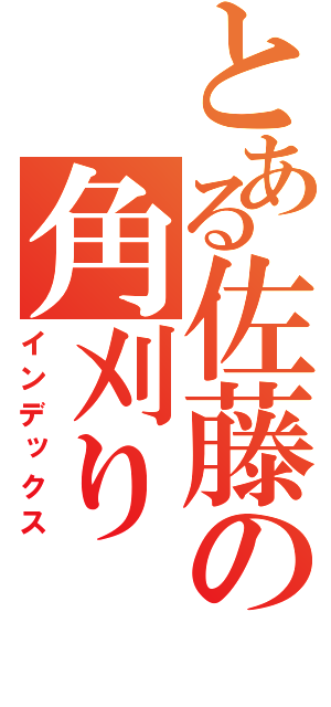 とある佐藤の角刈り（インデックス）