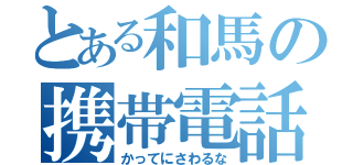 とある和馬の携帯電話（かってにさわるな）