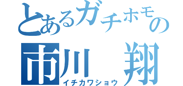 とあるガチホモの市川 翔（イチカワショウ）