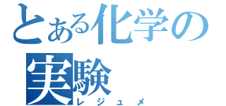 とある化学の実験（レジュメ）